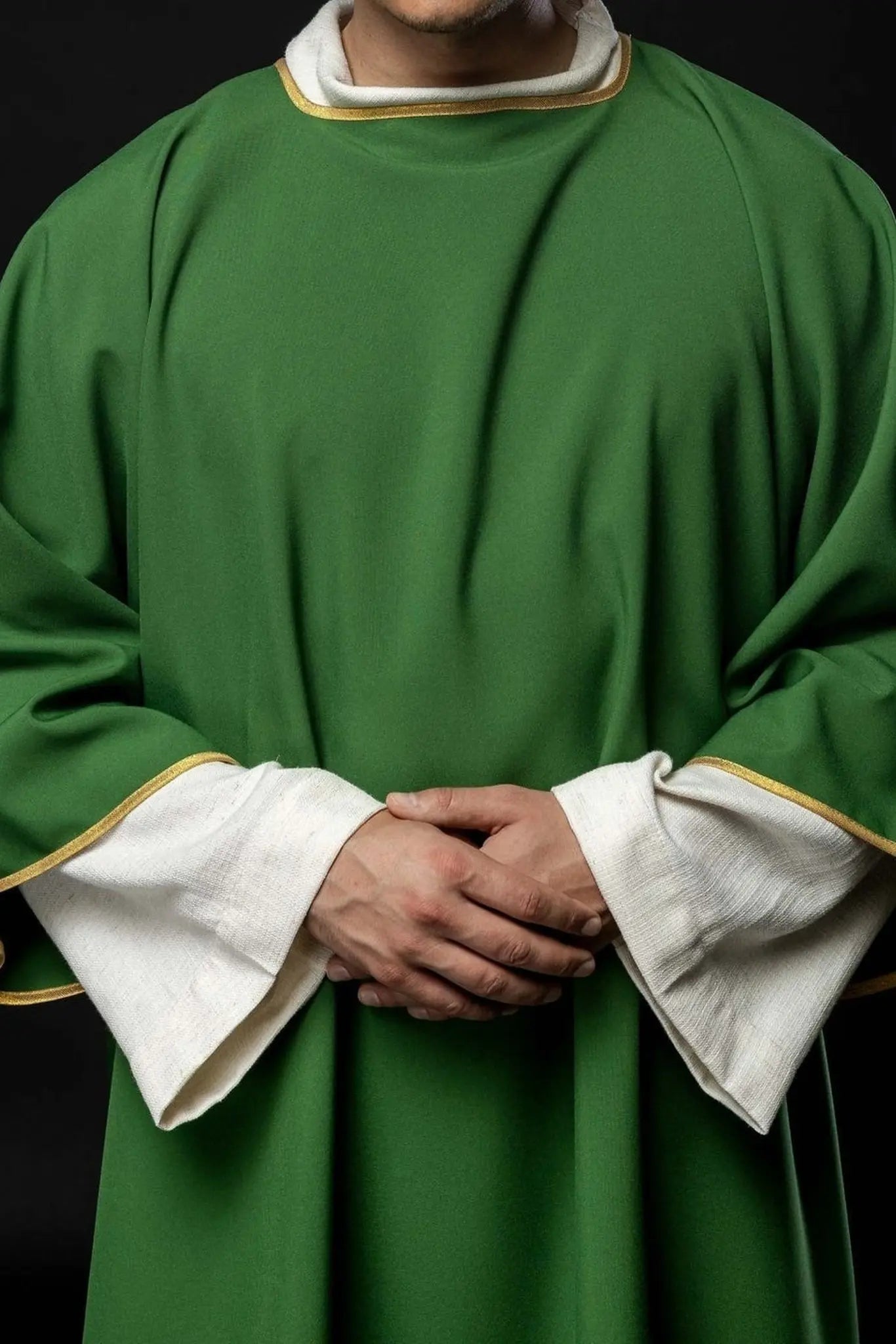 Plain Green Dalmatic with Gold Trim