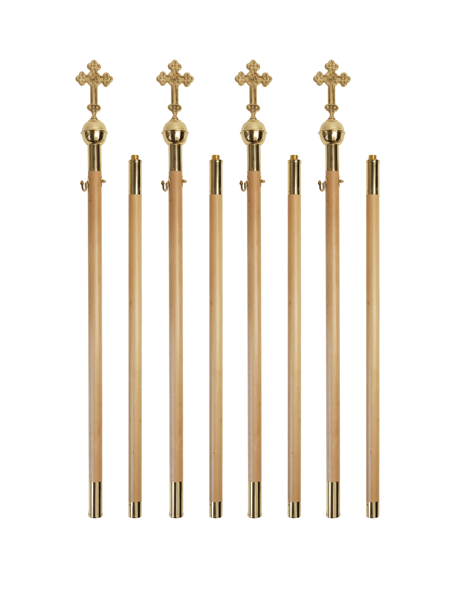 Canopy poles light wood