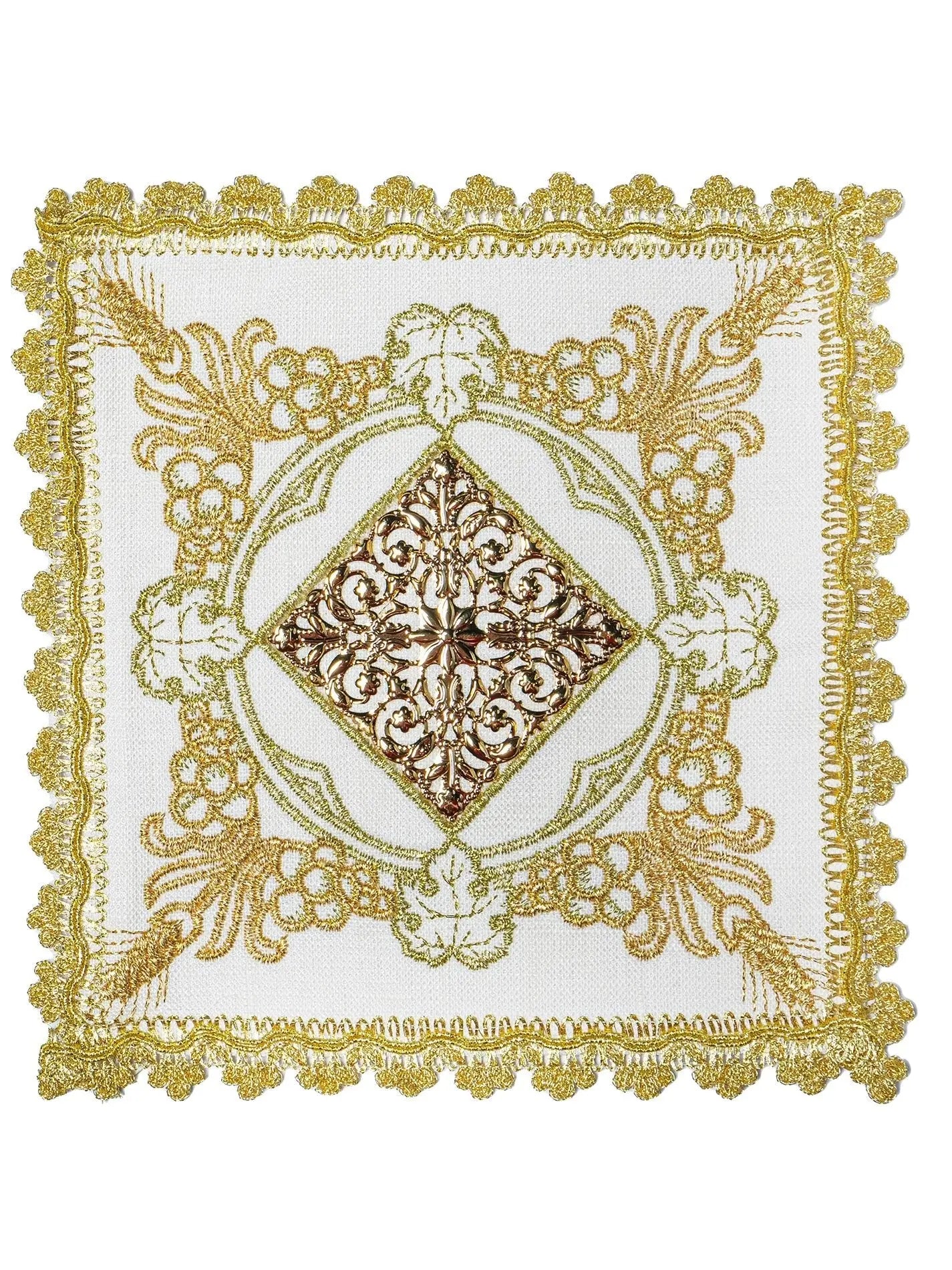 Richly Embroidered Chalice Set with IHS