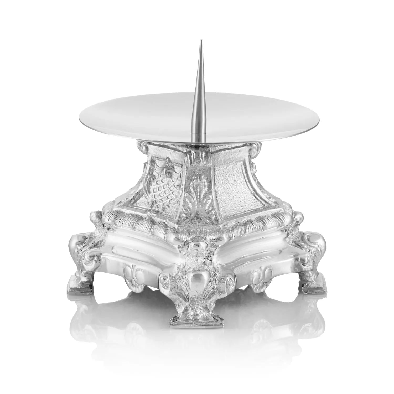 Nickel-Plated Brass Altar Candlestick – 10 cm