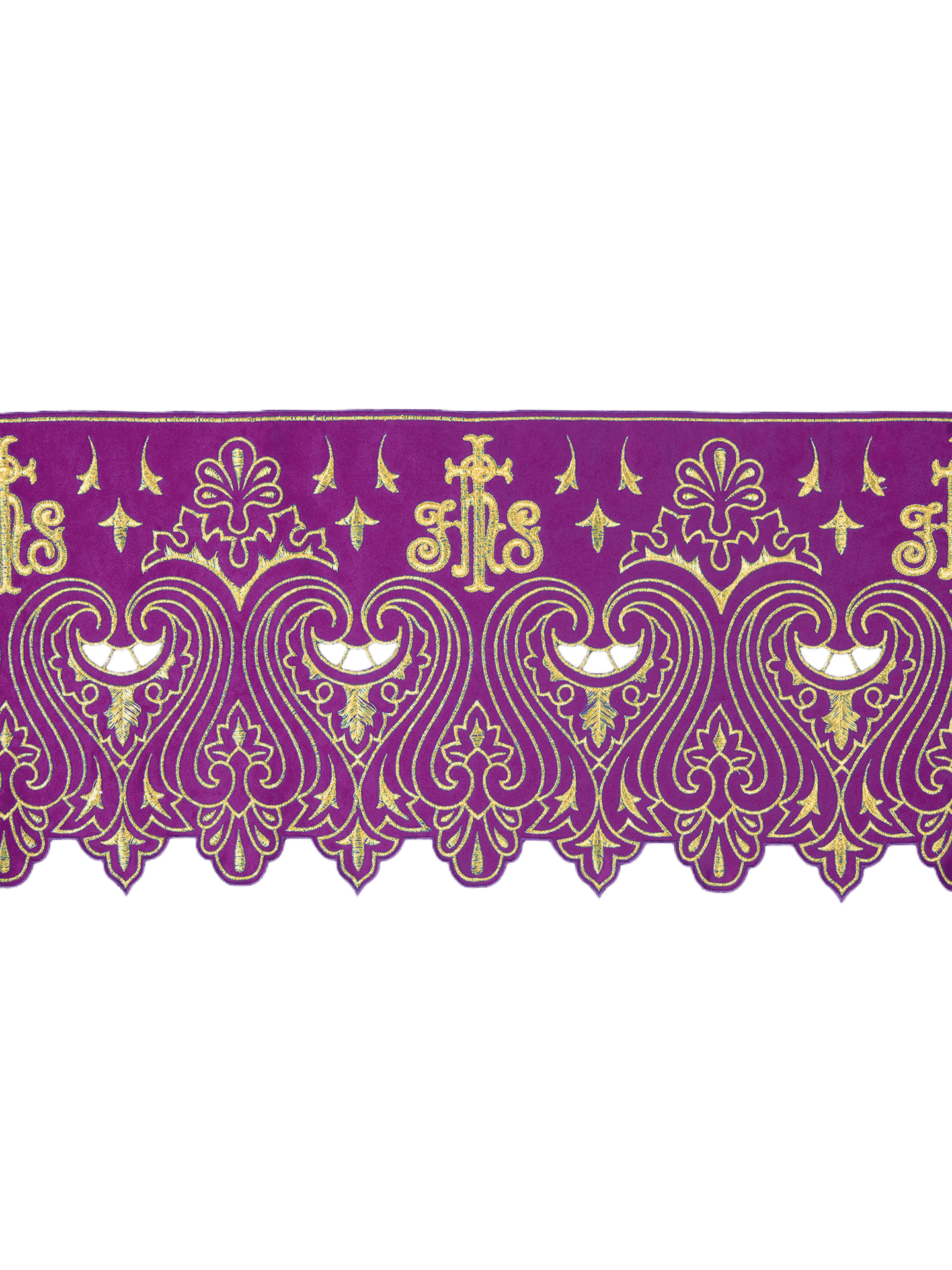 Metraż z haftem czołowym IHS Fioletowy