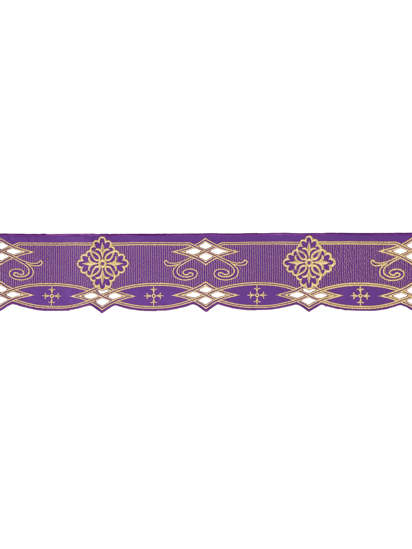 Metre with front embroidery Rosette Purple