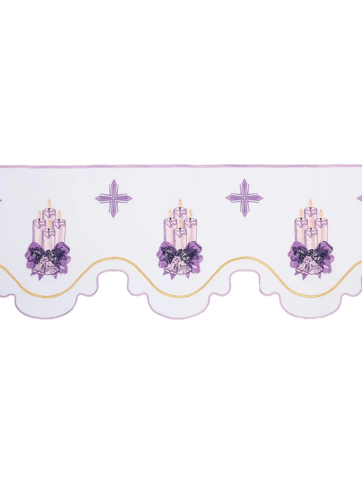 Metre with front embroidery with Advent motif White