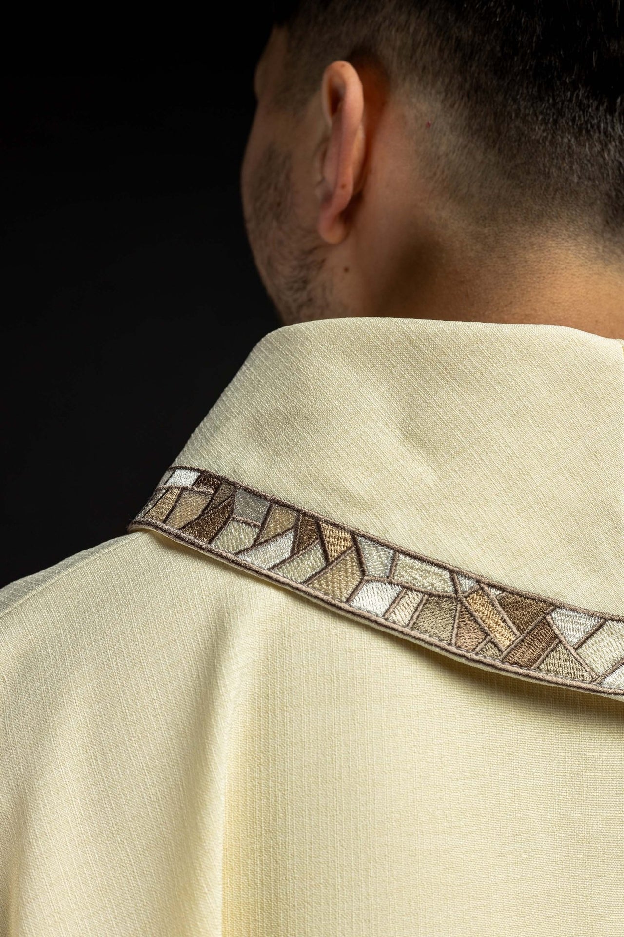 Ornat haftowany Krzyż ecru