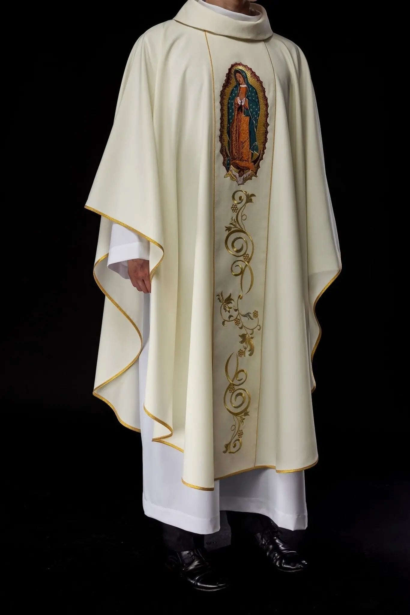 Embroidered chasuble with the image of Our Lady of Guadalupe
