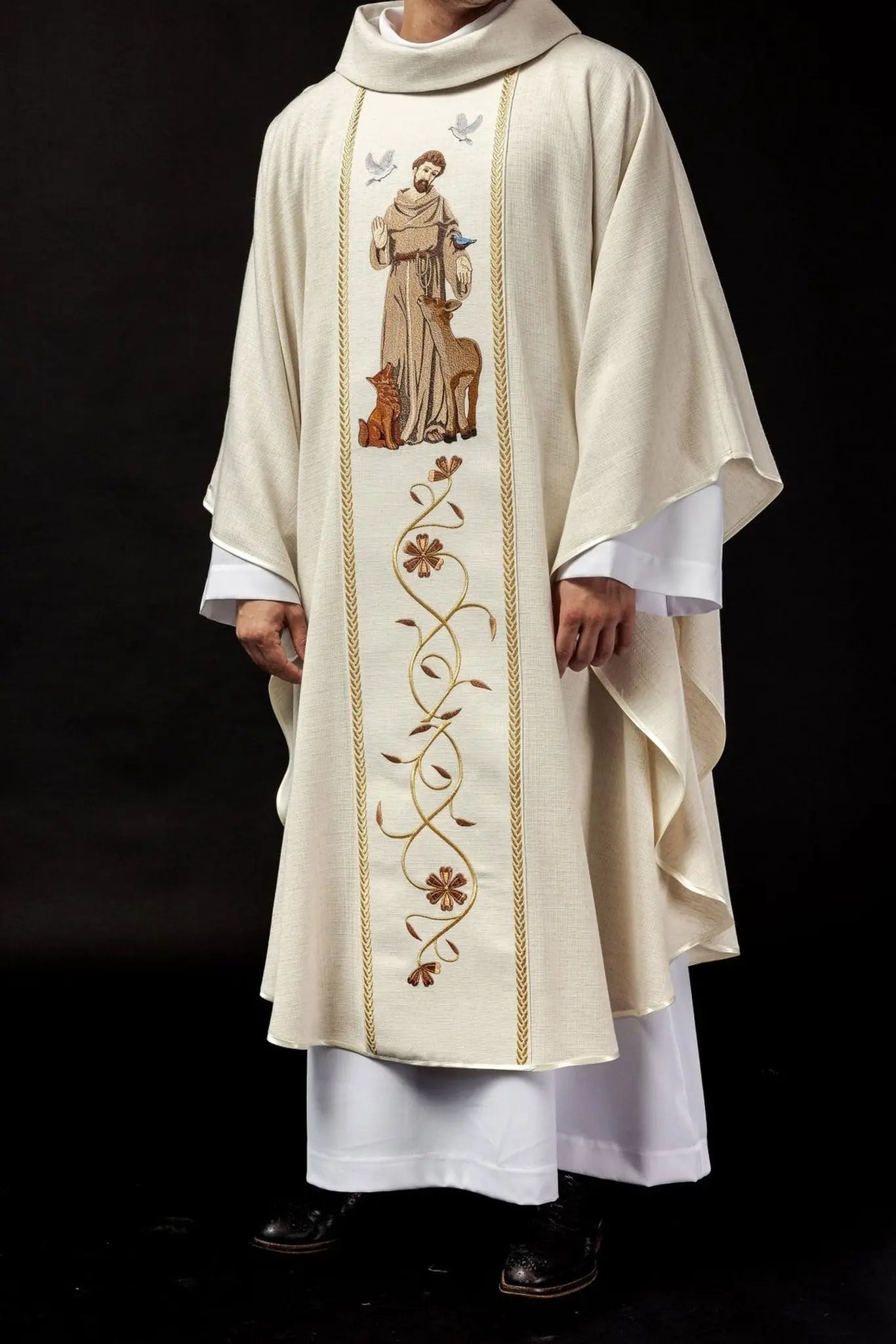 Embroidered chasuble with the image of St. Francis
