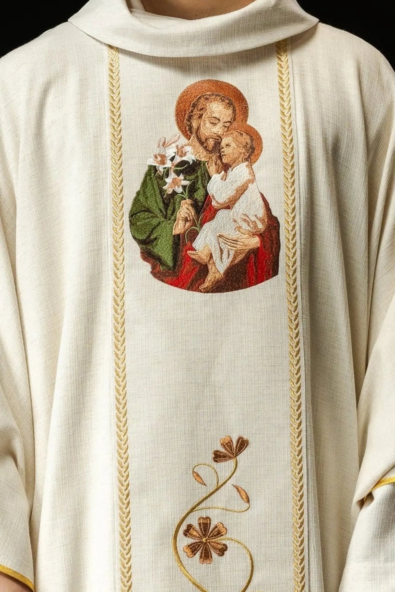 Embroidered chasuble with the image of St. Joseph