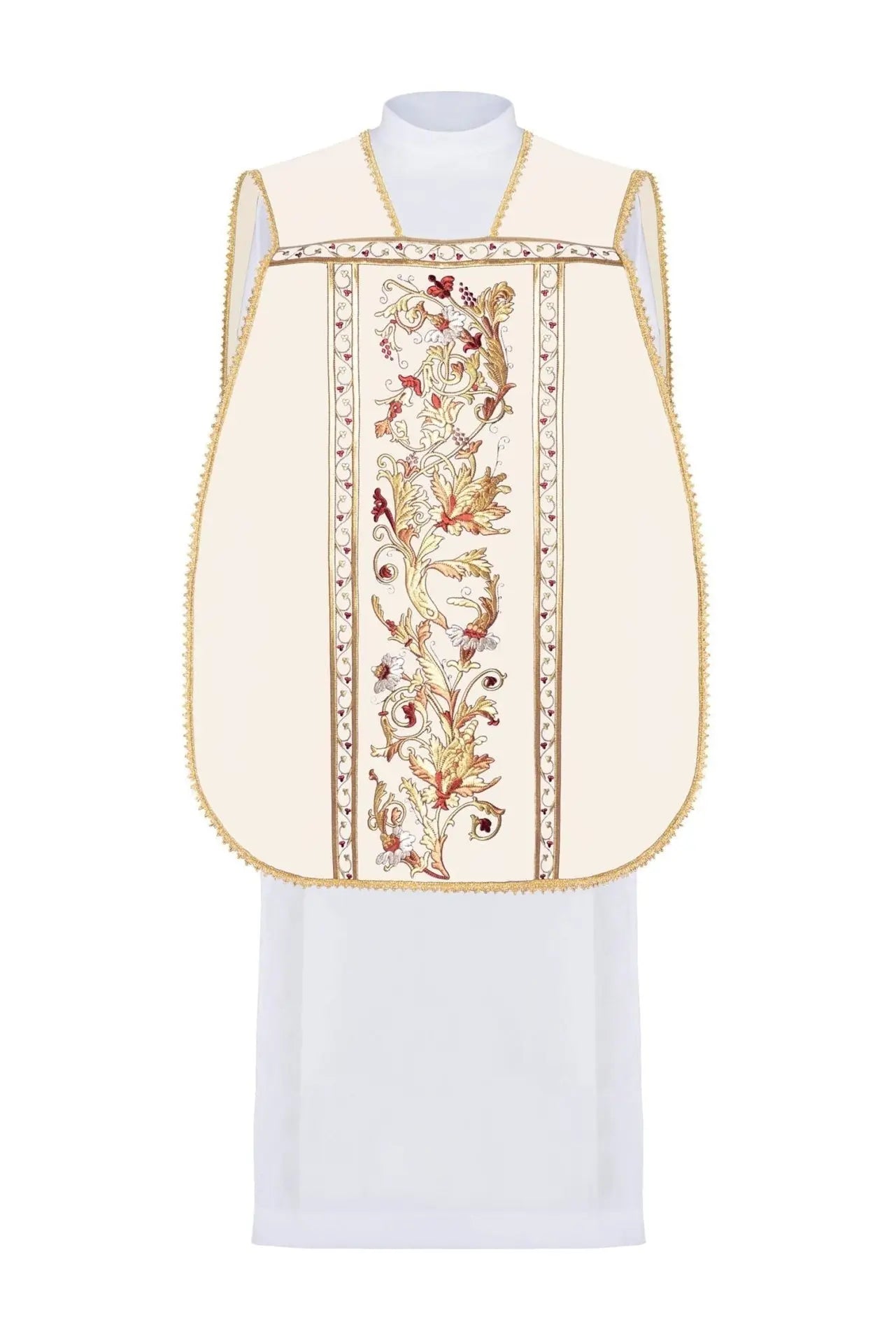 Roman chasuble embroidered with Eucharistic chalice motif