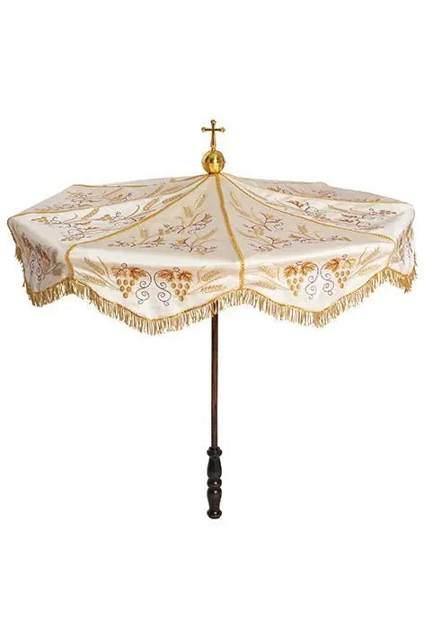 Processional umbrella with gold embroidery