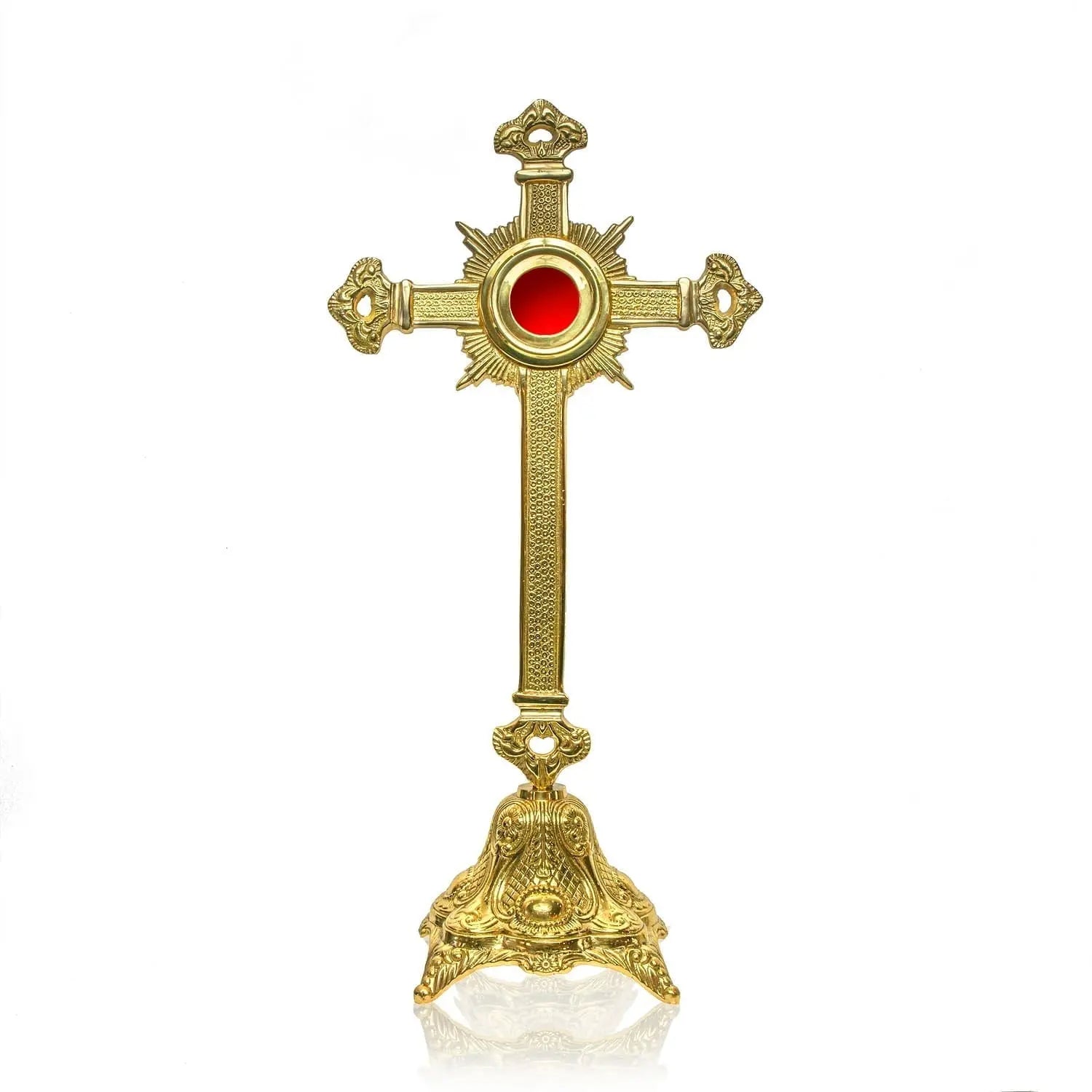 Brass Cross Reliquary with Repository