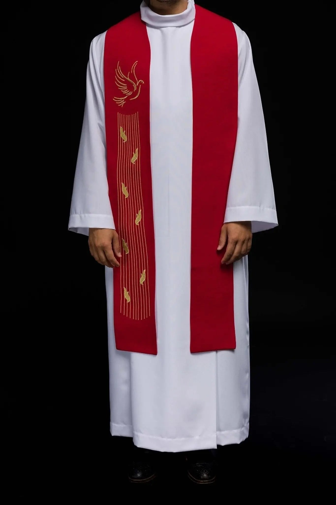 Embroidered stole Holy Spirit Red