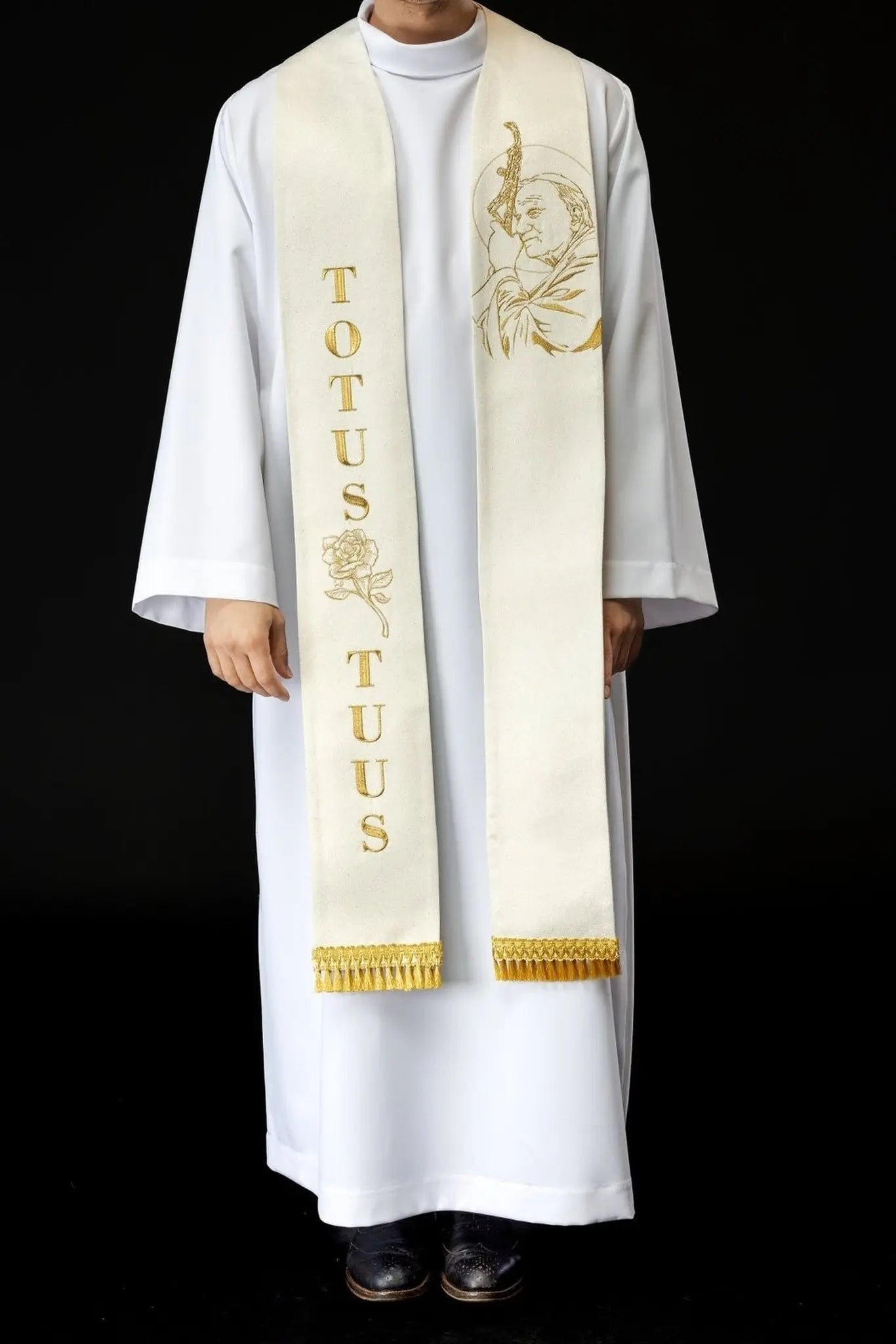 Embroidered stole John Paul II
