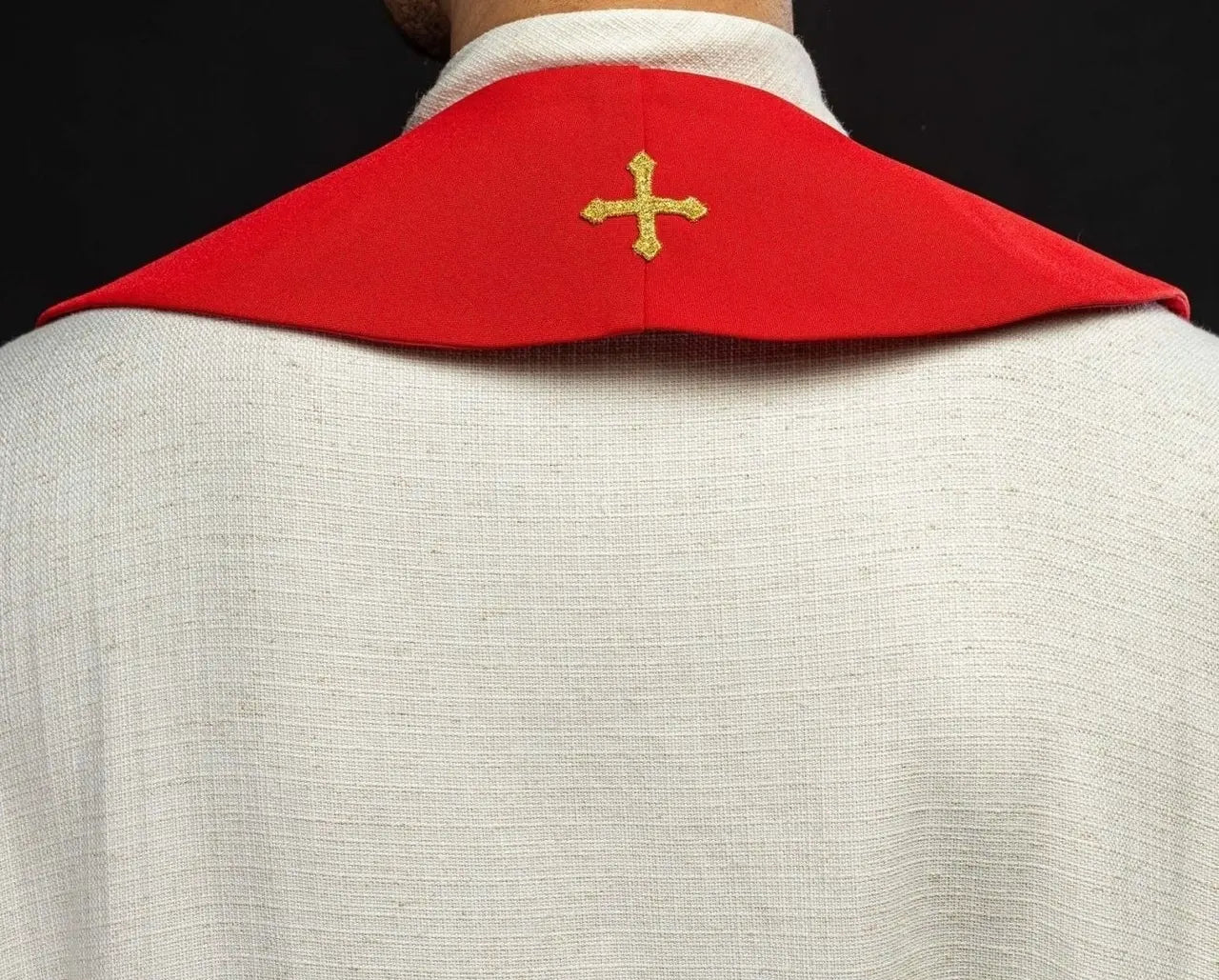 Embroidered priest's stole Fish Red