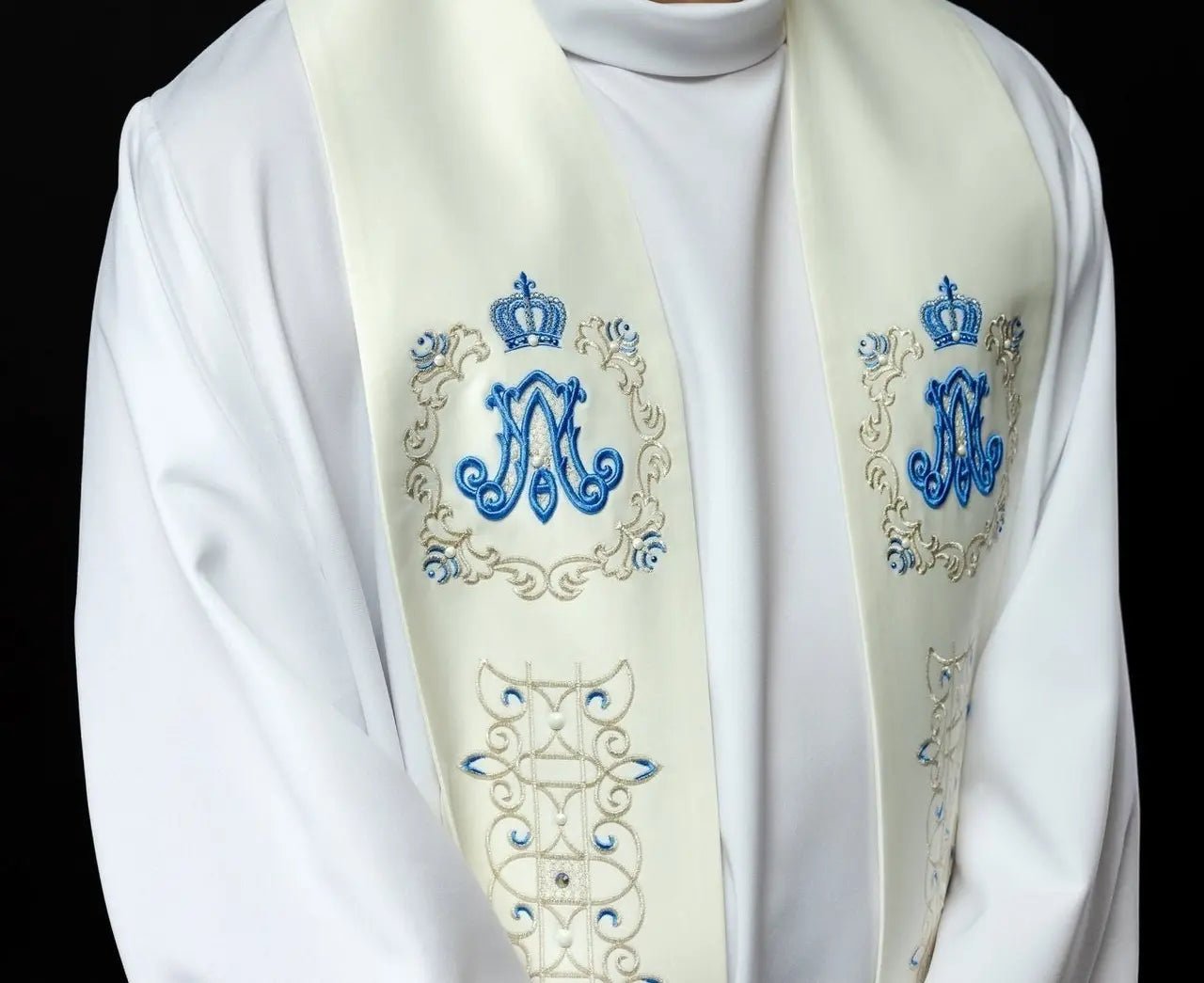 Embroidered Marian stole