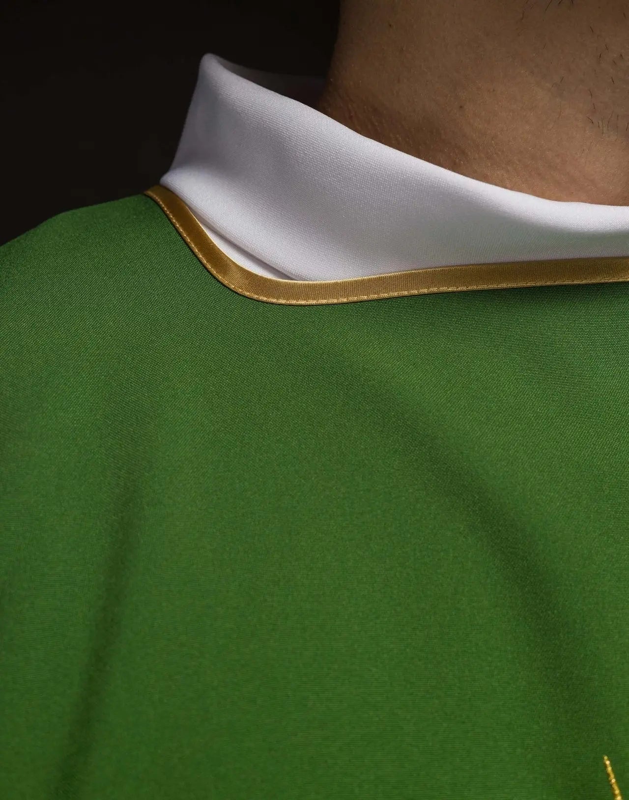 Green Dalmatic with Embroidered Gold Cross